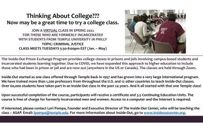 Free College Course through Temple University