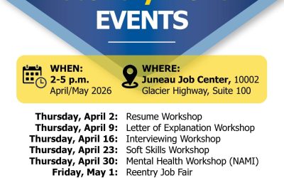 Second Chance Month Activities at the Juneau Job Center